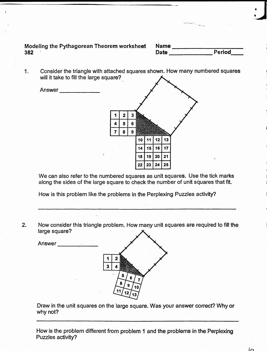 Pythagoras theorem Worksheet Pdf New 48 Pythagorean theorem Worksheet with Answers [word Pdf]