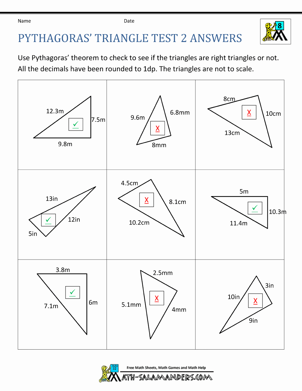 Pythagoras theorem Worksheet with Answers Fresh Pythagoras theorem Questions