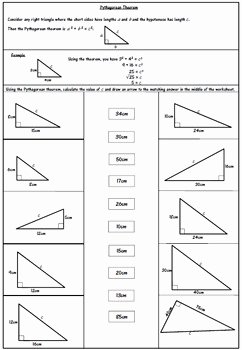Pythagorean theorem Practice Worksheet Elegant Pythagorean theorem Worksheet Activity by 123 Math