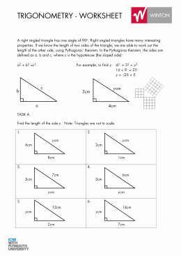 Pythagorean theorem Word Problems Worksheet Unique Pythagorean theorem Worksheet to Hand In