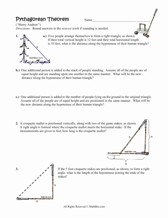 Pythagorean theorem Worksheet 8th Grade Awesome Printables Pythagorean theorem Word Problems Worksheet