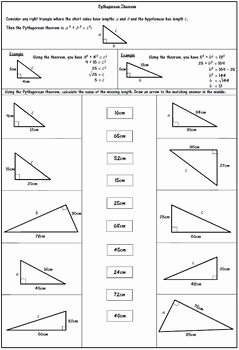 Pythagorean theorem Worksheet Answers Lovely Pythagorean theorem Worksheet Mixed Questions by 123