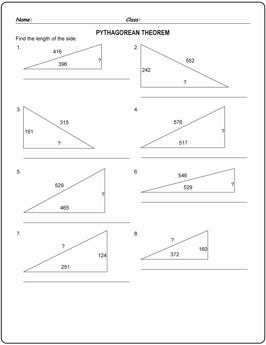 Pythagorean theorem Worksheet with Answers Fresh 48 Pythagorean theorem Worksheet with Answers [word Pdf]