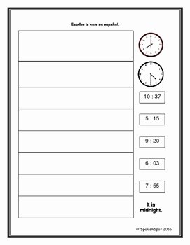 Que Hora Es Worksheet Beautiful What Time is It ¿qué Hora Es Worksheets for Reading