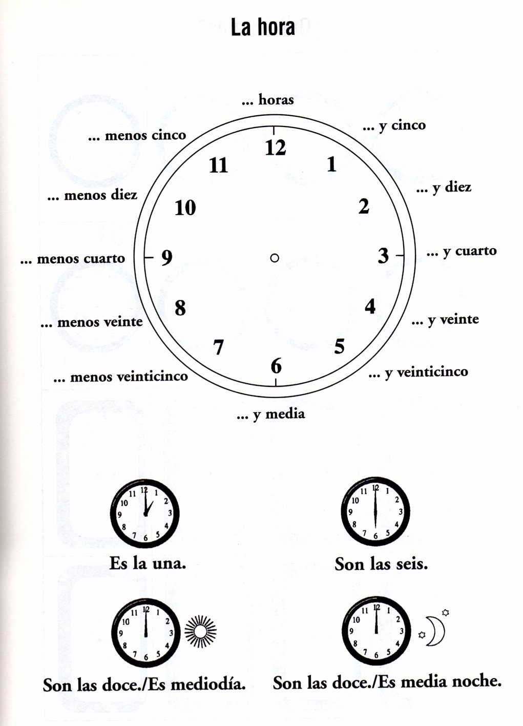 Que Hora Es Worksheet New Telling Time In Spanish Worksheet with Answers