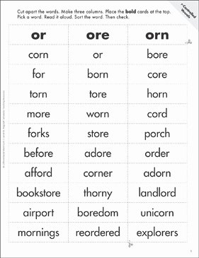 R Controlled Vowels Worksheet Awesome R Controlled Vowels O Differentiated Word sort