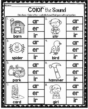 R Controlled Vowels Worksheet Beautiful R Controlled Vowels Worksheets by Teaching Second Grade