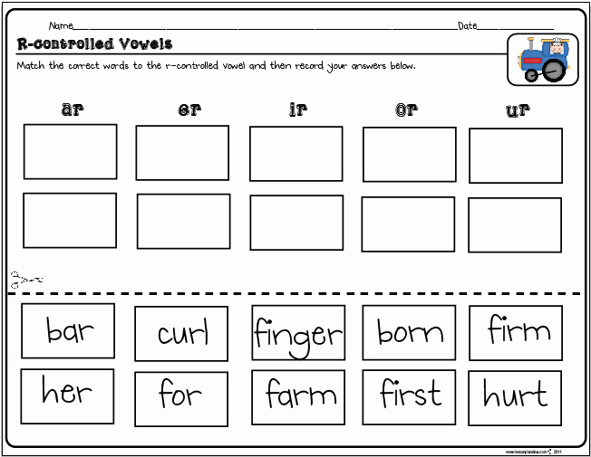 R Controlled Vowels Worksheet Fresh Printable R Controlled Worksheets