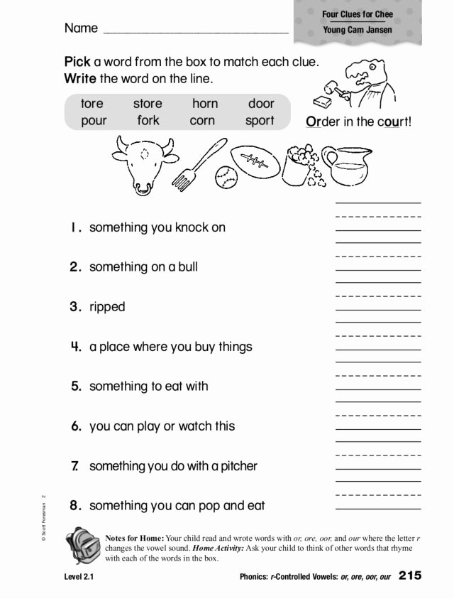 R Controlled Vowels Worksheet Luxury Phonics R Controlled Vowels or ore Oor and Our