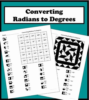 Radians to Degrees Worksheet Fresh Converting Radians to Degrees Color Worksheet by Aric