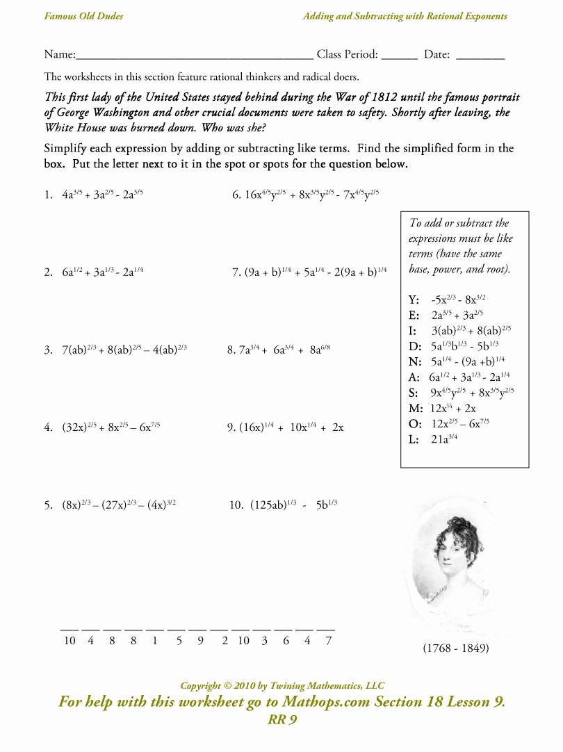 Radicals and Rational Exponents Worksheet Luxury Radicals and Rational Exponents Worksheet Funresearcher