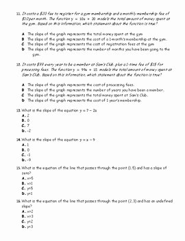 Rate Of Change Worksheet New Slope Rate Of Change Multiple Choice Worksheet by Marissa