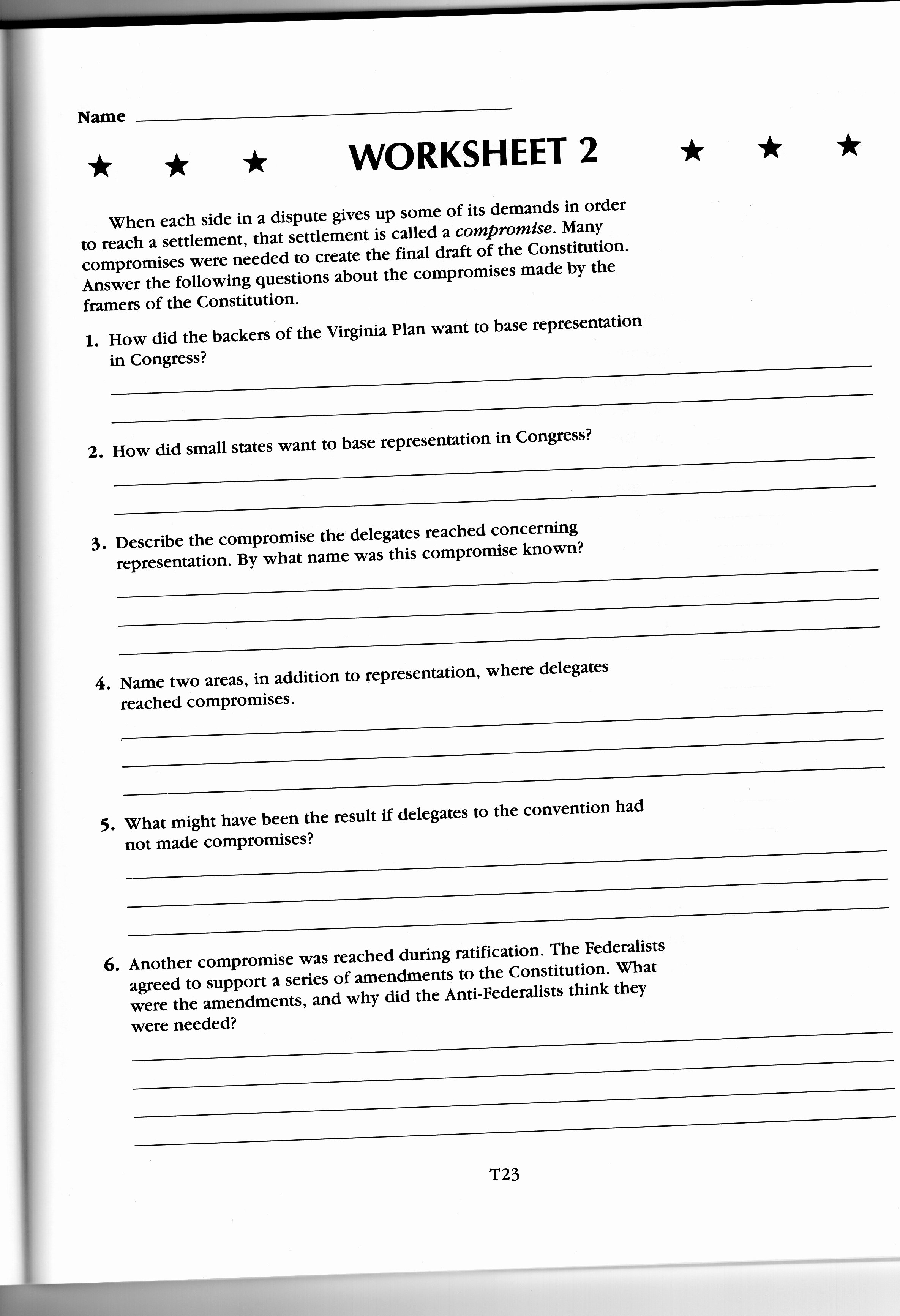 Ratifying the Constitution Worksheet Answers Best Of Foundations Ms Hawkins social Stu S