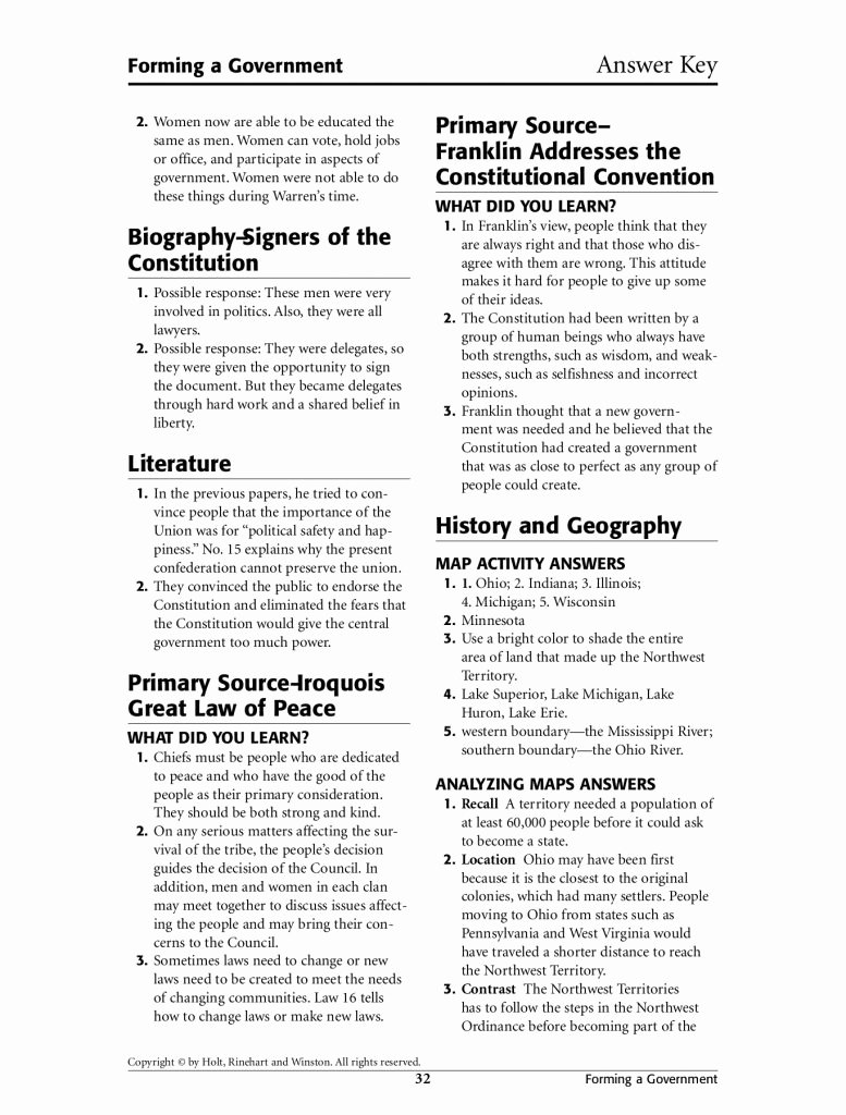 Ratifying the Constitution Worksheet Answers Luxury the Birth Constitution Worksheet Answer Key Math