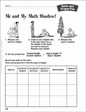 Ratio and Proportion Worksheet Awesome Me &amp; My Math Shadow Ratio &amp; Proportion Activity