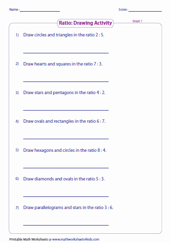 Ratio and Proportion Worksheet Beautiful Ratio Worksheets