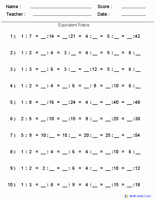 Ratio and Proportion Worksheet Inspirational Pin On School