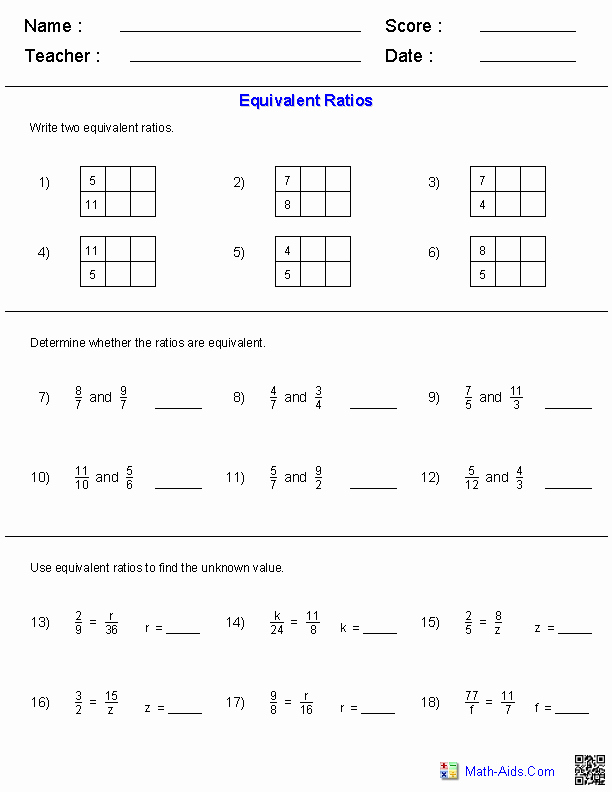 Ratio And Proportion Worksheet With Answers Pdf Kidsworksheetfun 11 