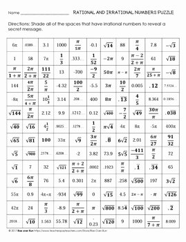 Rational and Irrational Numbers Worksheet Awesome Identify Rational and Irrational Numbers Worksheet the