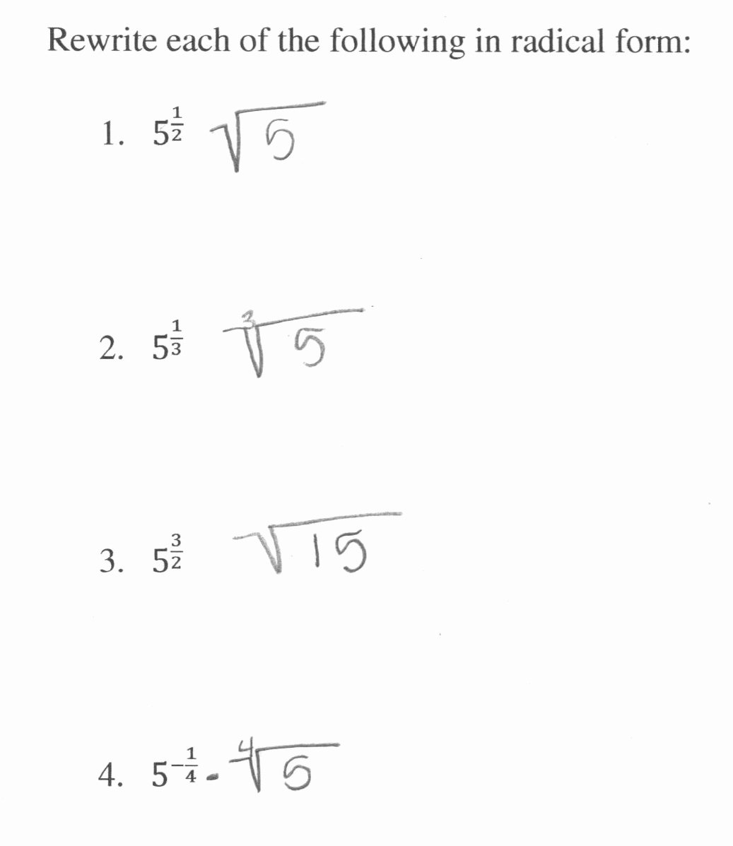 Rational Exponents and Radicals Worksheet Lovely Rational Exponents 2