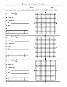 Rational Expressions Worksheet Answers Best Of Graphing Rational Functions Worksheet by Math with Marie