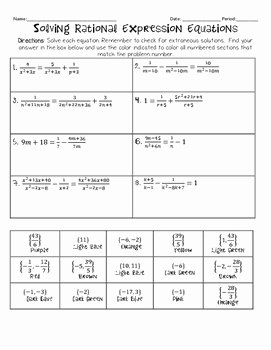 Rational Expressions Worksheet Answers Best Of solving Rational Equations Worksheet Answers Example