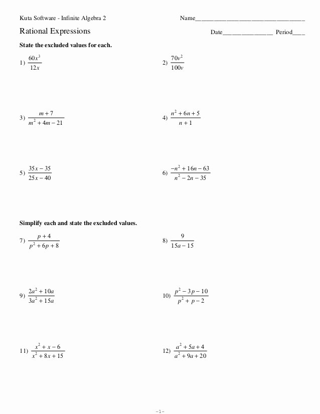 Rational Expressions Worksheet Answers Inspirational Rationalexpressionsreview Pdf