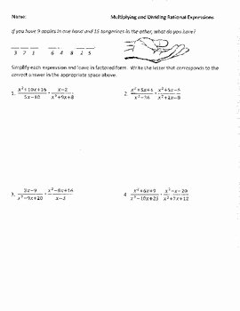 Rational Expressions Worksheet Answers Luxury Multiplying and Dividing Rational Expressions Joke