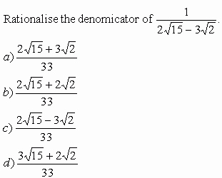 Rationalizing the Denominator Worksheet New Rationalize the Denominator I High School Mathematics