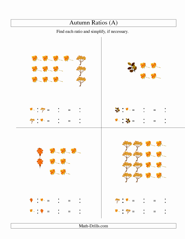 Ratios and Proportions Worksheet Elegant Ratio and Proportion Worksheet Autumn Picture Simple