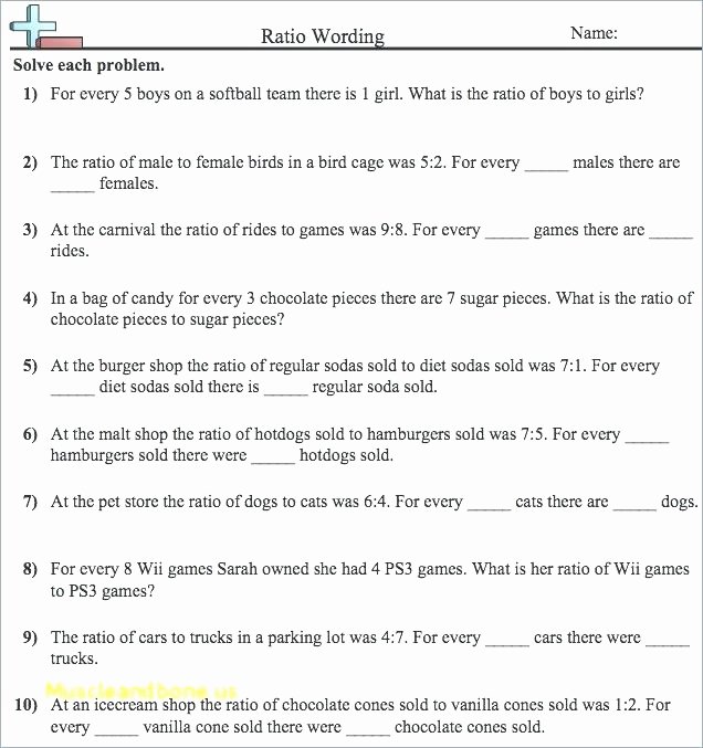 Ratios and Proportions Worksheet Fresh Proportion Word Problems Worksheet
