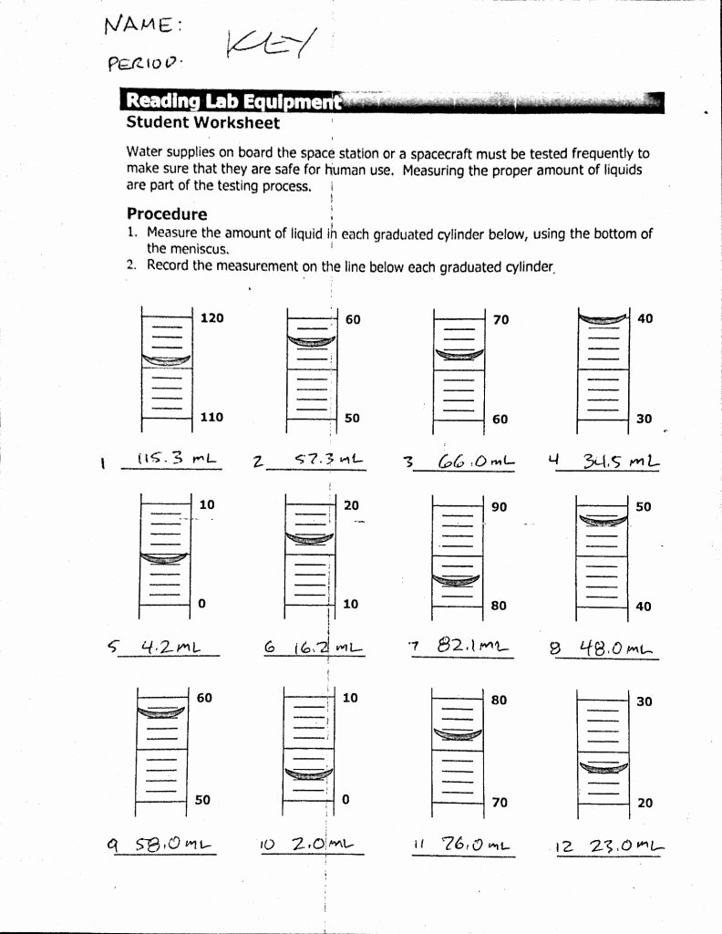 Reading A Graduated Cylinder Worksheet Unique Graduated Cylinder Worksheet Math Worksheets Jabe Mr