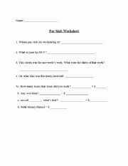 Reading A Pay Stub Worksheet Lovely English Worksheets Pay Stub Worksheet