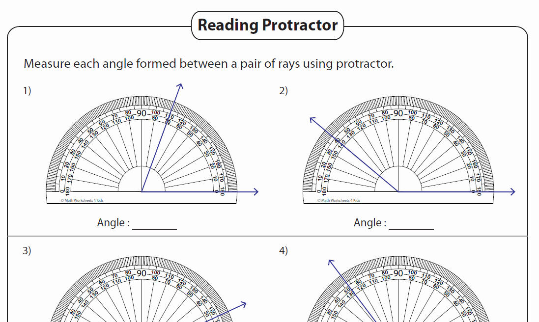 50 Reading A Protractor Worksheet | Chessmuseum Template Library