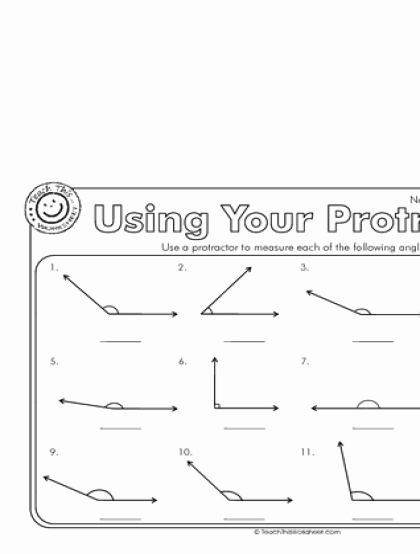 Reading A Protractor Worksheet Awesome Teach This Worksheets Create and Customise Your Own