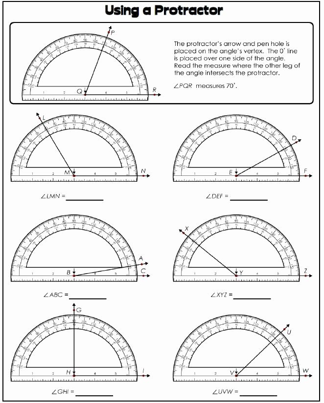 Reading A Protractor Worksheet Beautiful Teach Students to Measure Angles with these Protractor