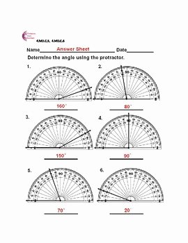 Reading A Protractor Worksheet Best Of 4 Md C 5 4 Md C 6 Measuring Angles Using A Protractor