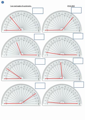 Reading A Protractor Worksheet Fresh Reading An Angle On A Protractor Differentiated by