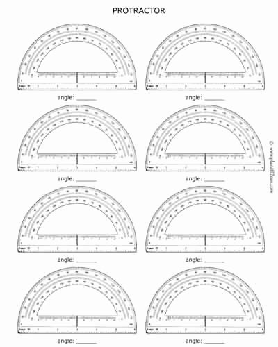 Reading A Protractor Worksheet Inspirational Protractor Blank Worksheet Math