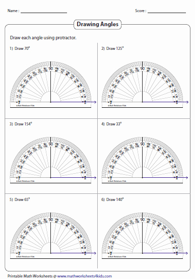 Reading A Protractor Worksheet New Measuring Angles and Protractor Worksheets