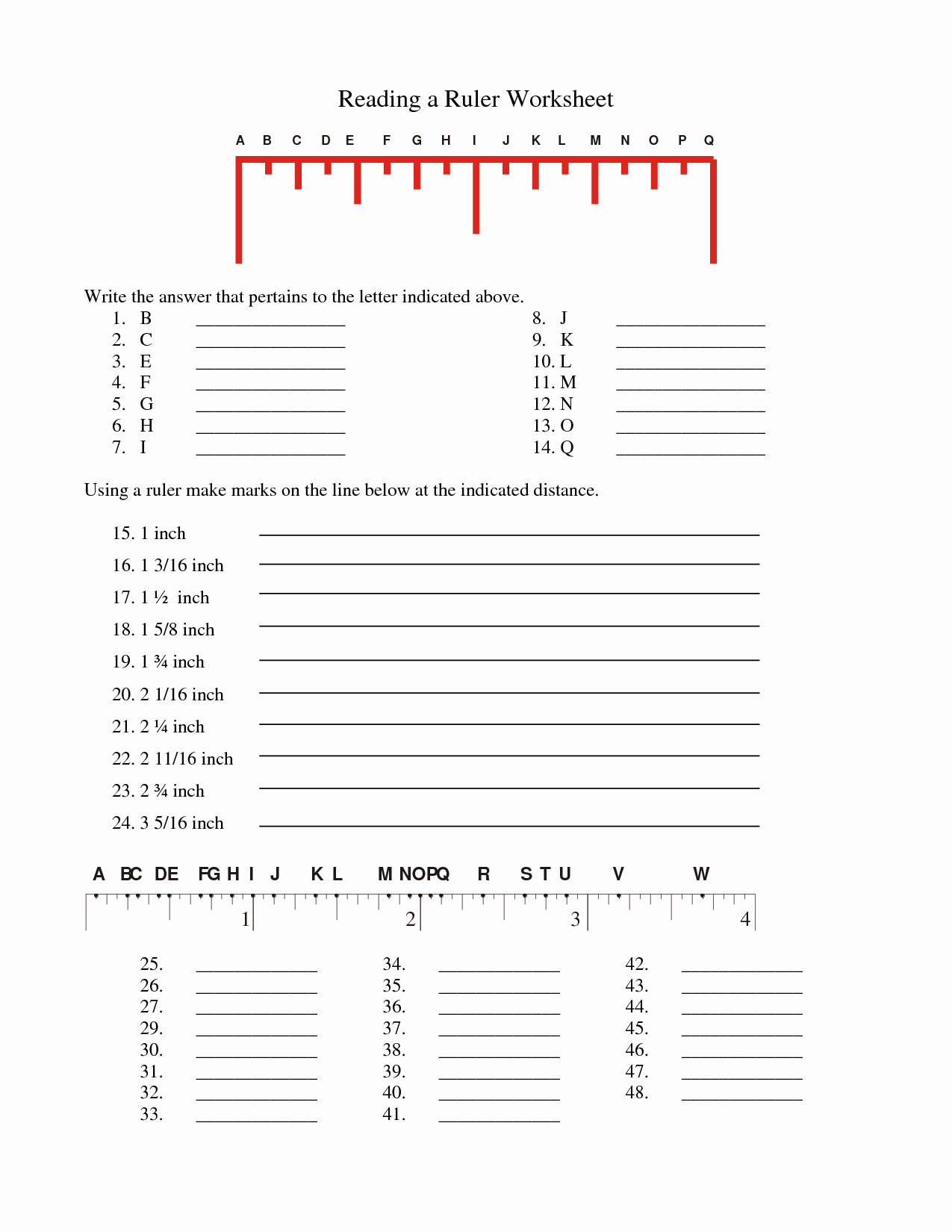 Reading A Ruler Worksheet Pdf Awesome Reading A Ruler Worksheet Pdf the Best Worksheets Image