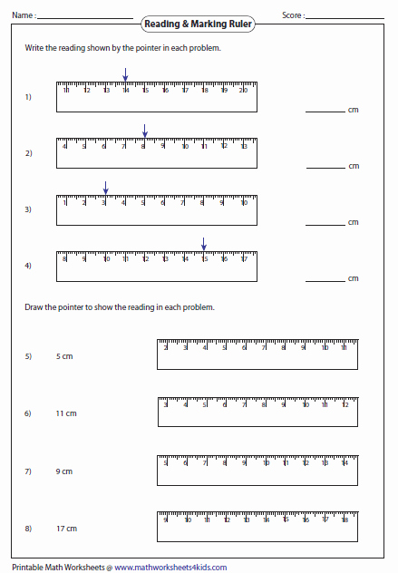 Reading A Ruler Worksheet Pdf Best Of Measuring Length Worksheets