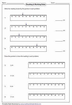 Reading A Ruler Worksheet Pdf New Measuring In Centimeters Worksheets