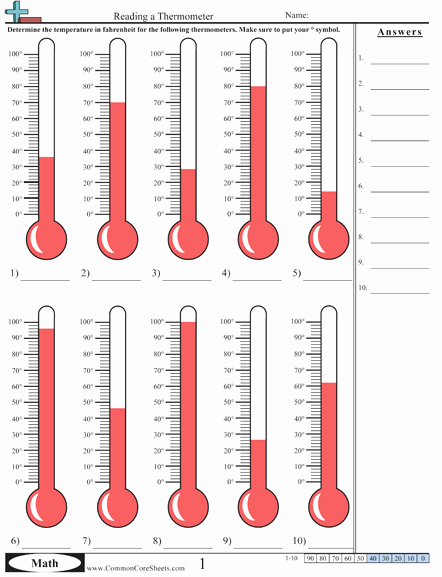 Reading A thermometer Worksheet Beautiful Temperature Worksheets Education