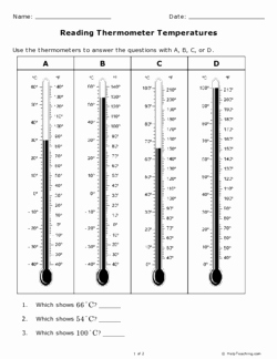 Reading A thermometer Worksheet Inspirational Reading thermometer Temperatures Grade 4 Free