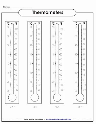 Reading A thermometer Worksheet Unique Temperature Worksheets Reading thermometers