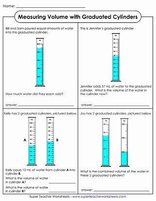 Reading Graduated Cylinders Worksheet Lovely Reading A Graduated Cylinder Worksheets