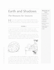 Reasons for Seasons Worksheet New Earth and Shadows the Reasons for Seasons Teachervision