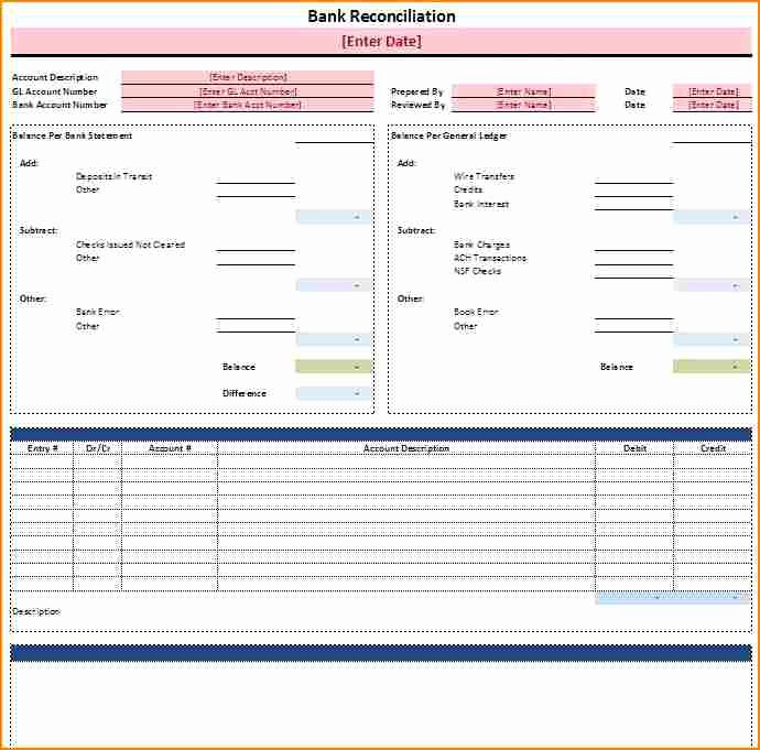 Reconciling A Bank Statement Worksheet Awesome 6 Payroll Reconciliation Template Excel