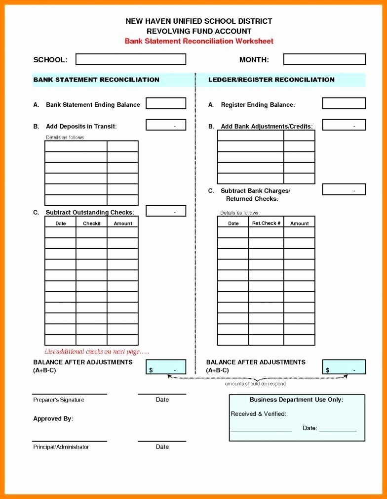 Reconciling A Bank Statement Worksheet Awesome Reconciling A Checking Account Worksheet Answers